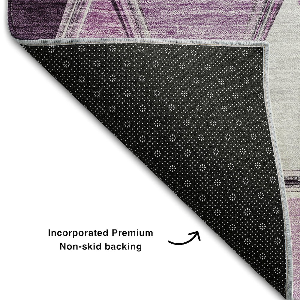 Premium Machine Washable Mayfield AMF722 Merlot 2'6" x 3'10" Rug. Picture 2
