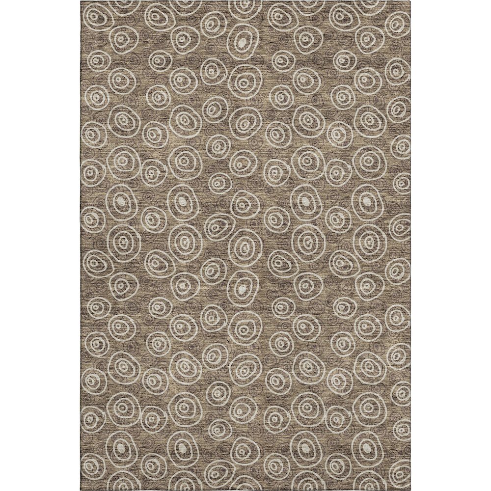 Premium Machine Washable Mayfield AMF728 Brown 5' x 7'6" Rug. Picture 1