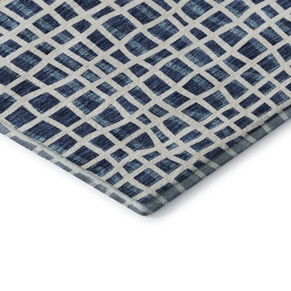 Premium Machine Washable Mayfield AMF729 Navy 2'6" x 3'10" Rug. Picture 3