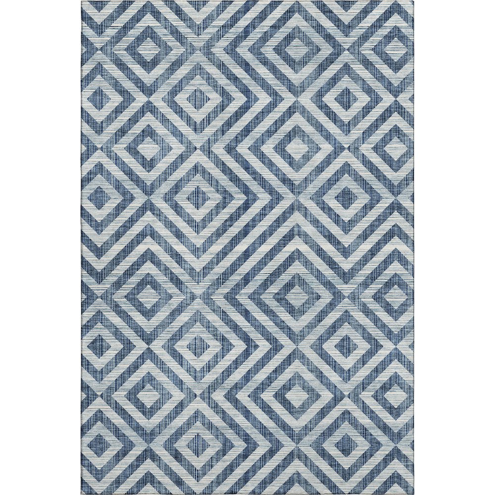 Premium Machine Washable Mayfield AMF733 Navy 5' x 7'6" Rug. Picture 1