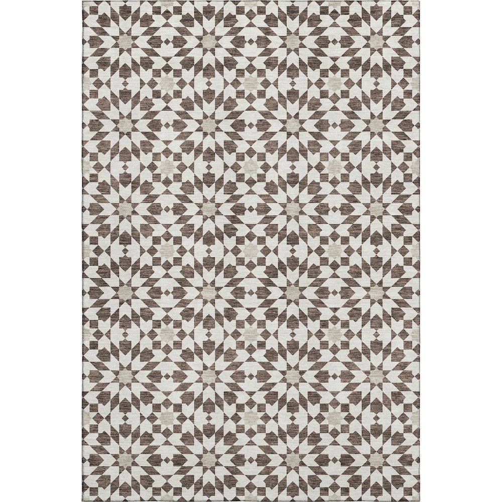 Premium Machine Washable Mayfield AMF734 Brown 5' x 7'6" Rug. Picture 1