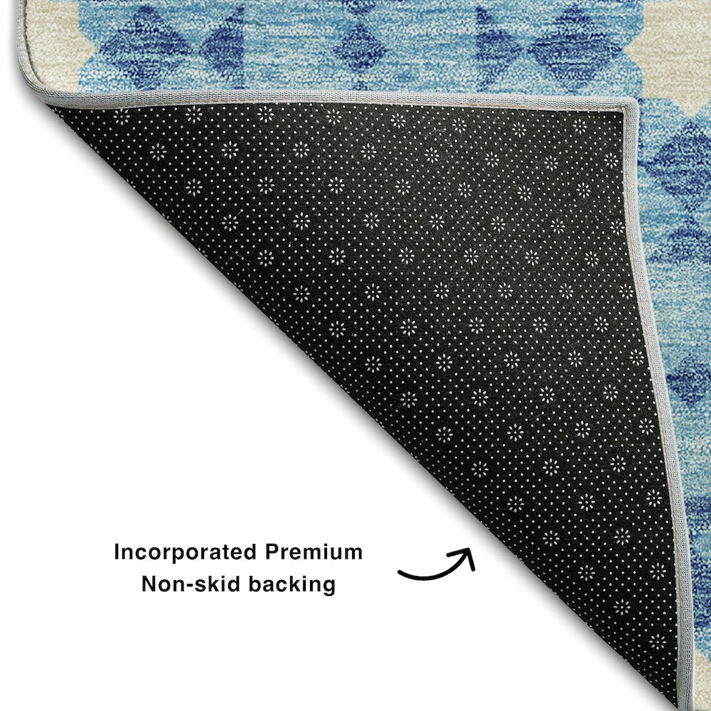 Premium Machine Washable Mayfield AMF734 Denim 2'6" x 3'10" Rug. Picture 2