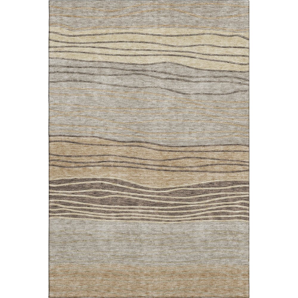 Premium Machine Washable Mayfield AMF735 Taupe 5' x 7'6" Rug. Picture 1