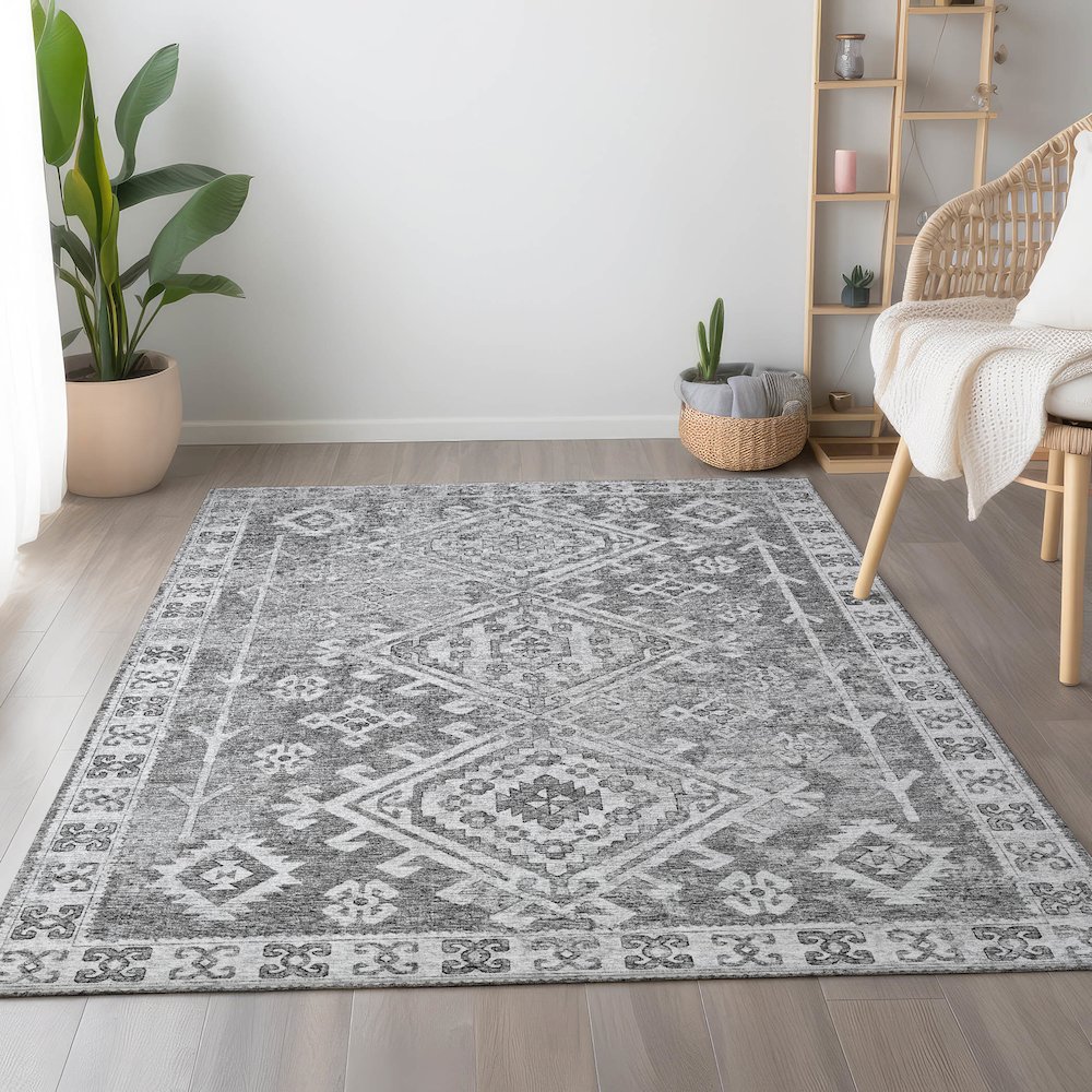 Premium Machine Washable Mayfield  Ash 5' x 7'6" Rug. Picture 5