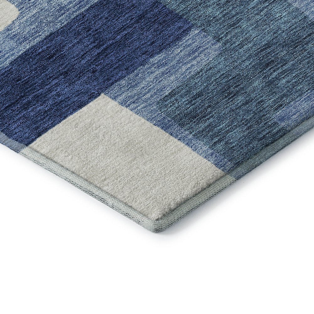 Premium Machine Washable Mayfield AMF740 Blue 2'6" x 3'10" Rug. Picture 3
