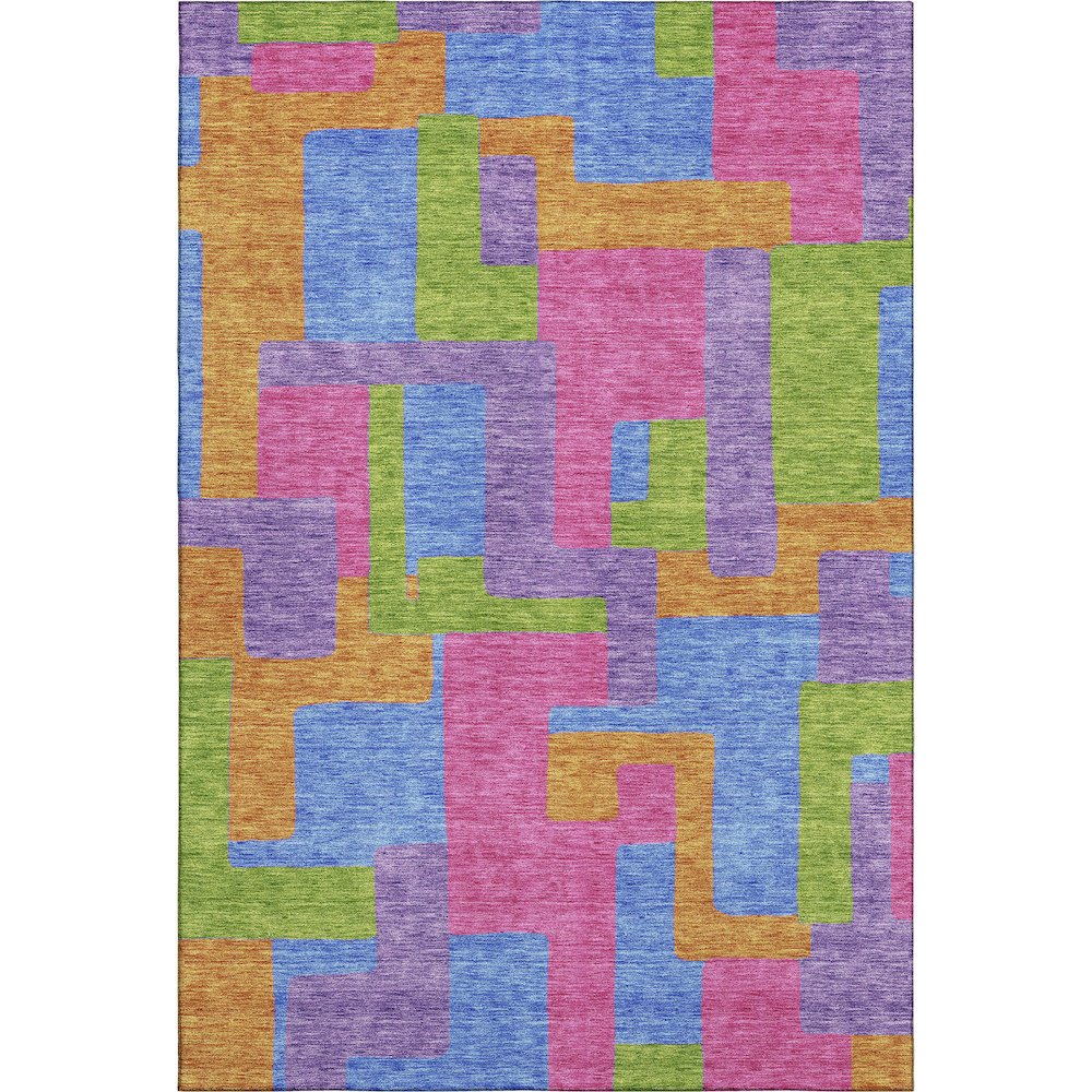 Premium Machine Washable Mayfield AMF740 Purple 5' x 7'6" Rug. Picture 1