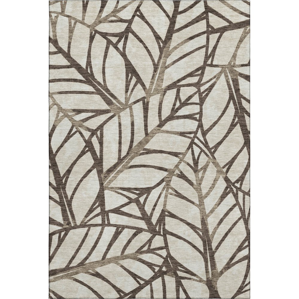 Premium Machine Washable Mayfield AMF741 Chocolate 5' x 7'6" Rug. Picture 1