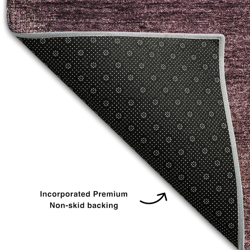 Premium Machine Washable Mayfield AMF742 Plum 2'6" x 3'10" Rug. Picture 2