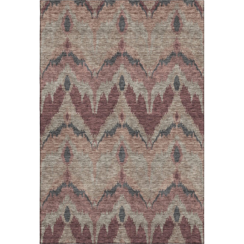 Premium Machine Washable Mayfield AMF743 Burgundy 5' x 7'6" Rug. Picture 1