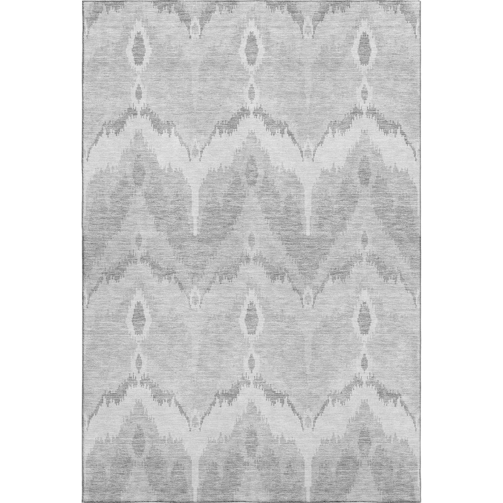 Premium Machine Washable Mayfield AMF743 Silver 5' x 7'6" Rug. Picture 1
