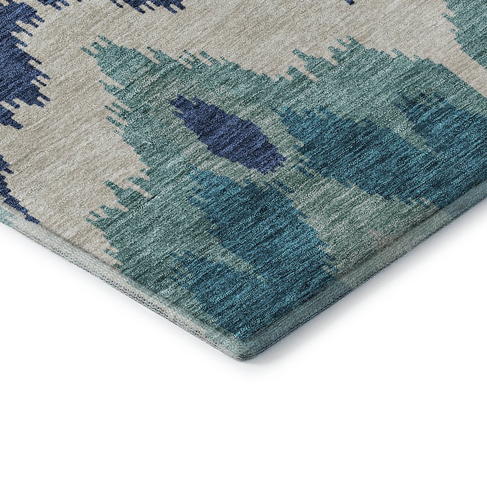Premium Machine Washable Mayfield AMF743 Teal 2'6" x 3'10" Rug. Picture 3
