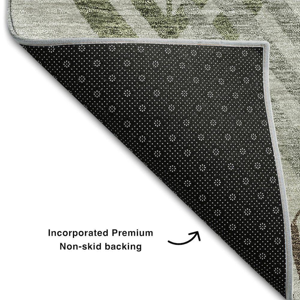Premium Machine Washable Mayfield AMF744 Gray 2'6" x 3'10" Rug. Picture 2