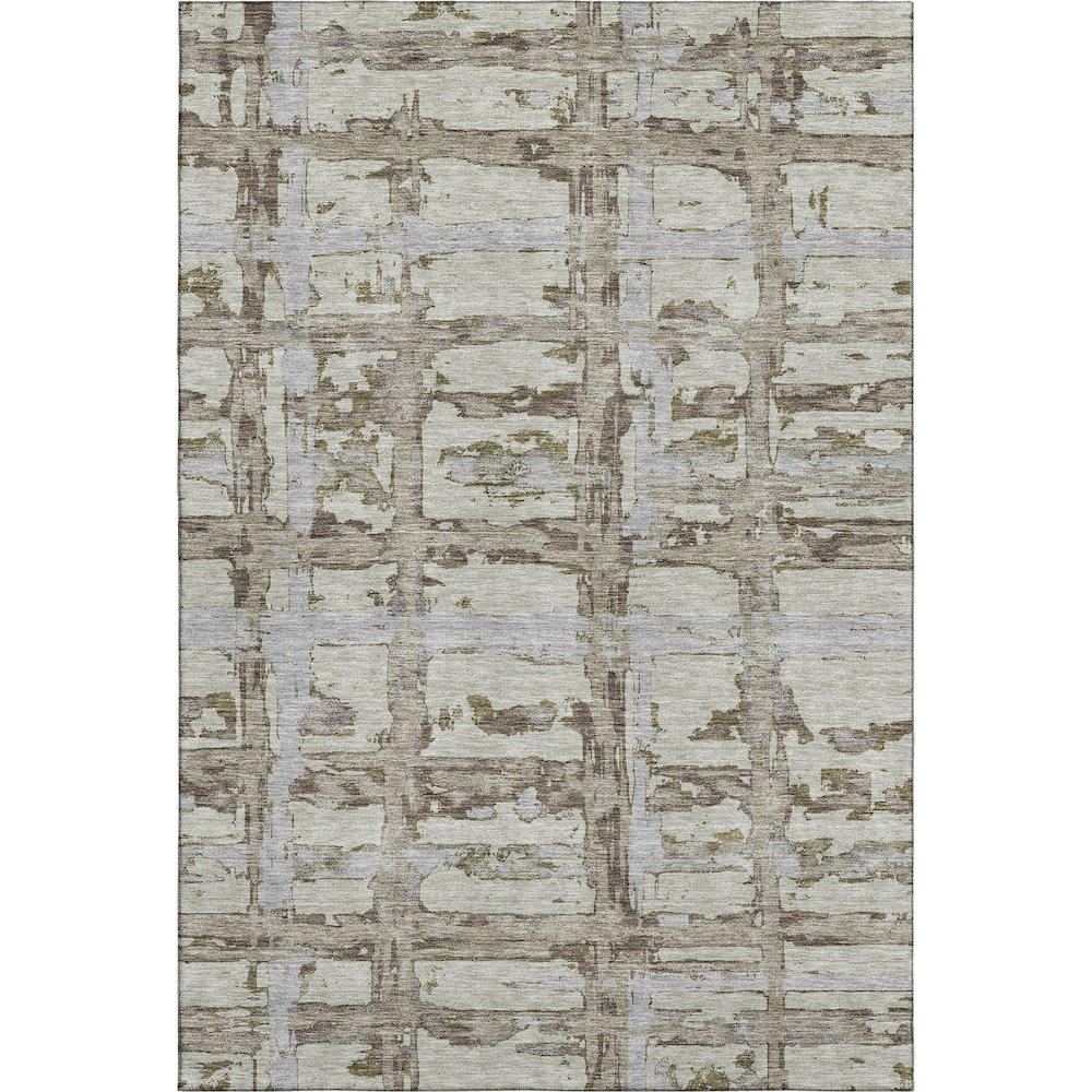 Premium Machine Washable Mayfield AMF745 Taupe 5' x 7'6" Rug. Picture 1