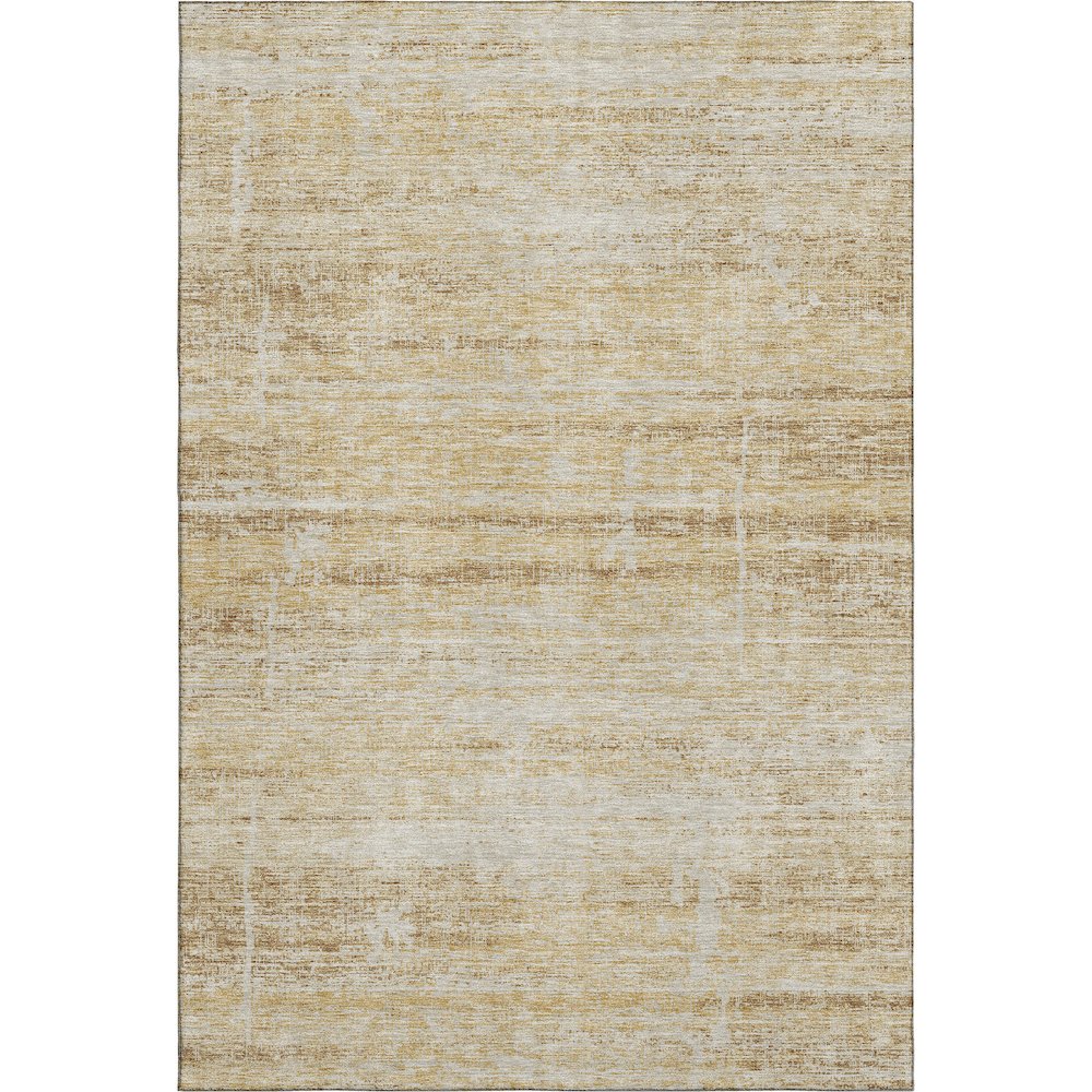 Premium Machine Washable Mayfield AMF747 Gold 5' x 7'6" Rug. Picture 1