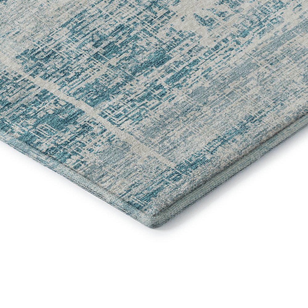 Premium Machine Washable Mayfield AMF747 Teal 2'6" x 3'10" Rug. Picture 3