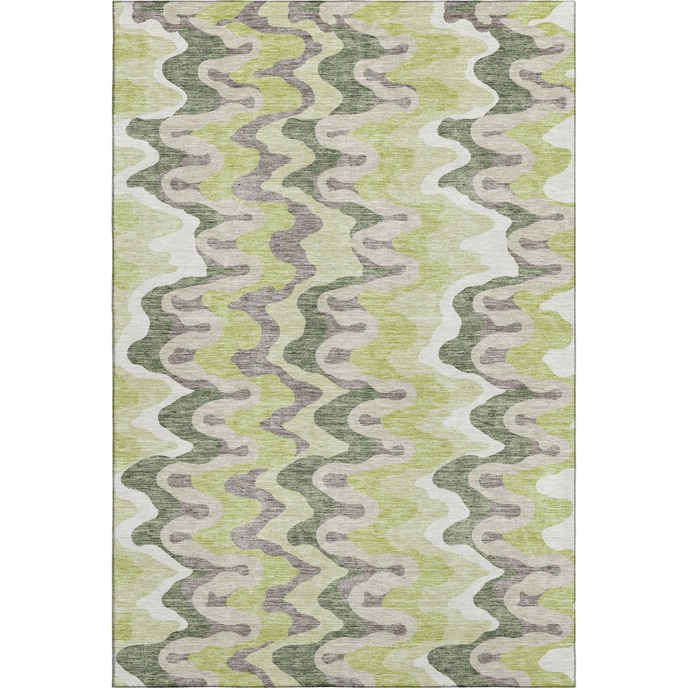 Premium Machine Washable Mayfield AMF750 Aloe 5' x 7'6" Rug. Picture 1