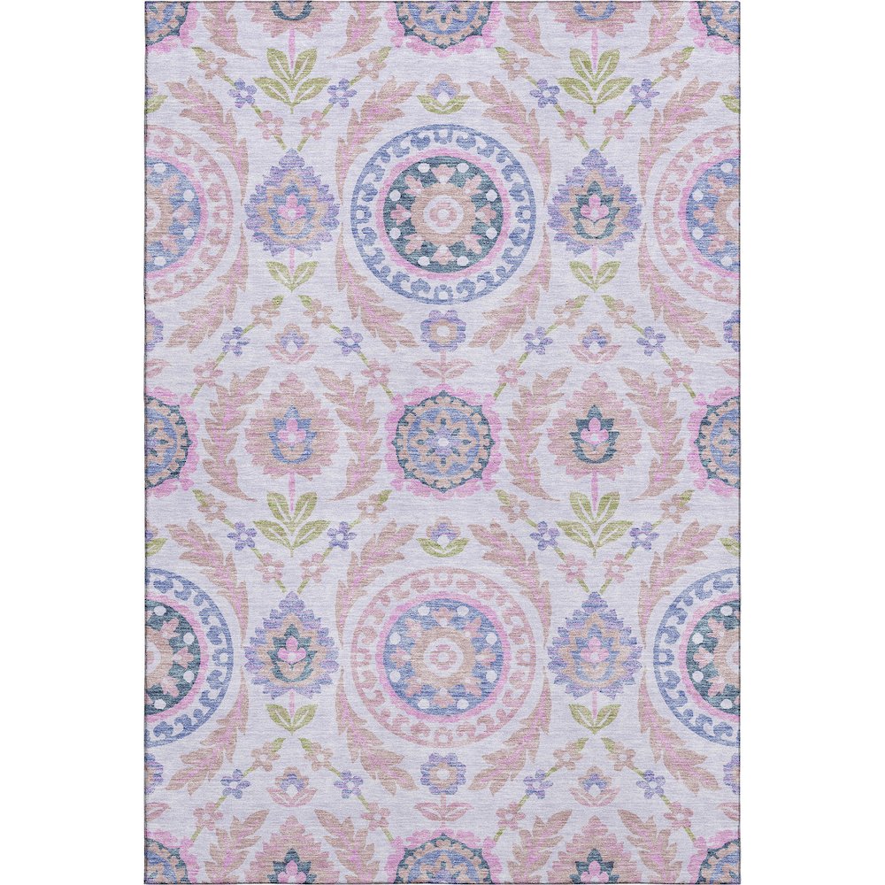 Premium Machine Washable Mayfield AMF751 Blush 5' x 7'6" Rug. Picture 1