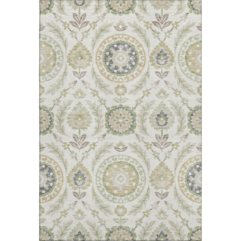 Premium Machine Washable Mayfield AMF751 Ivory 5' x 7'6" Rug. Picture 1