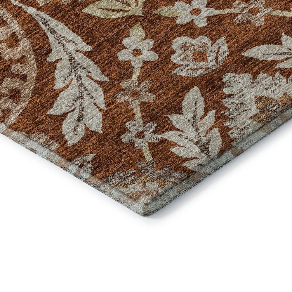 Premium Machine Washable Mayfield AMF751 Paprika 2'6" x 3'10" Rug. Picture 3