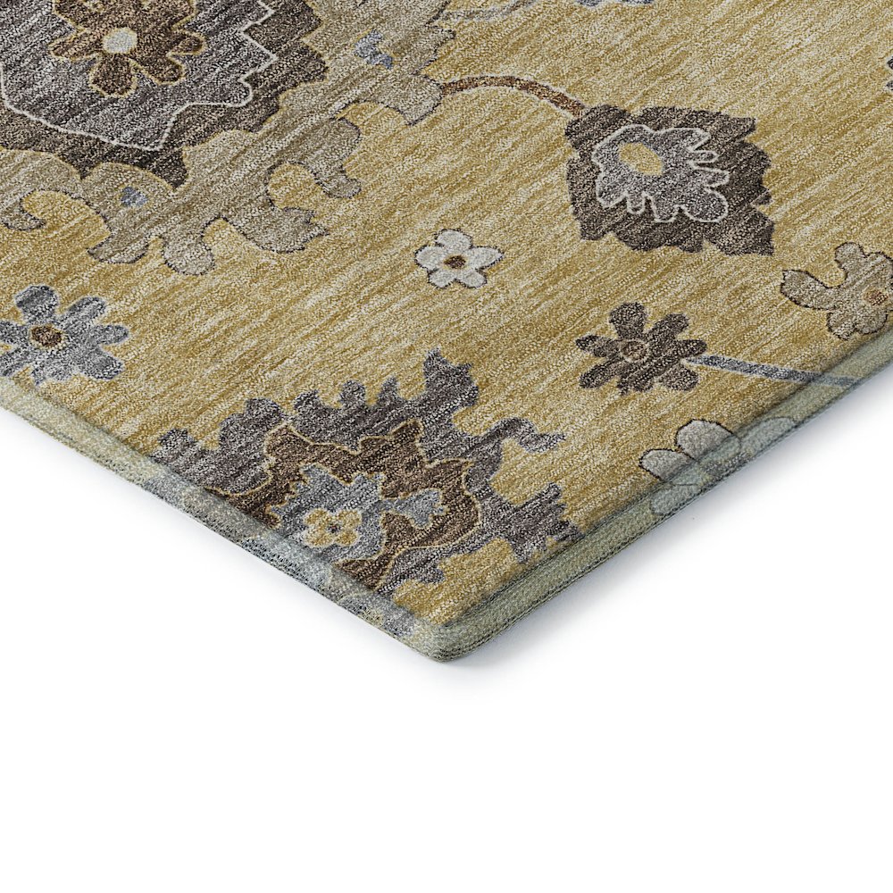 Premium Machine Washable Mayfield AMF753 Gold 2'6" x 3'10" Rug. Picture 3