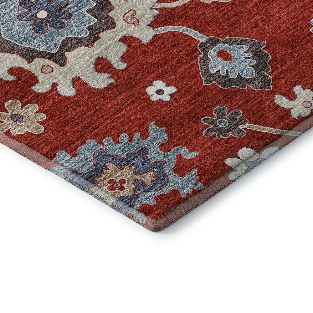 Premium Machine Washable Mayfield AMF753 Red 2'6" x 3'10" Rug. Picture 3