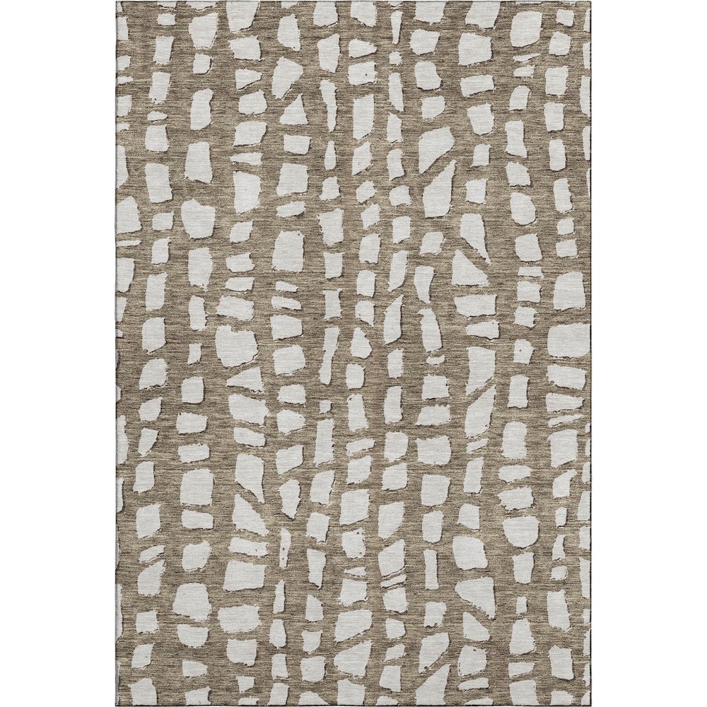 Premium Machine Washable Mayfield AMF754 Brown 5' x 7'6" Rug. Picture 1