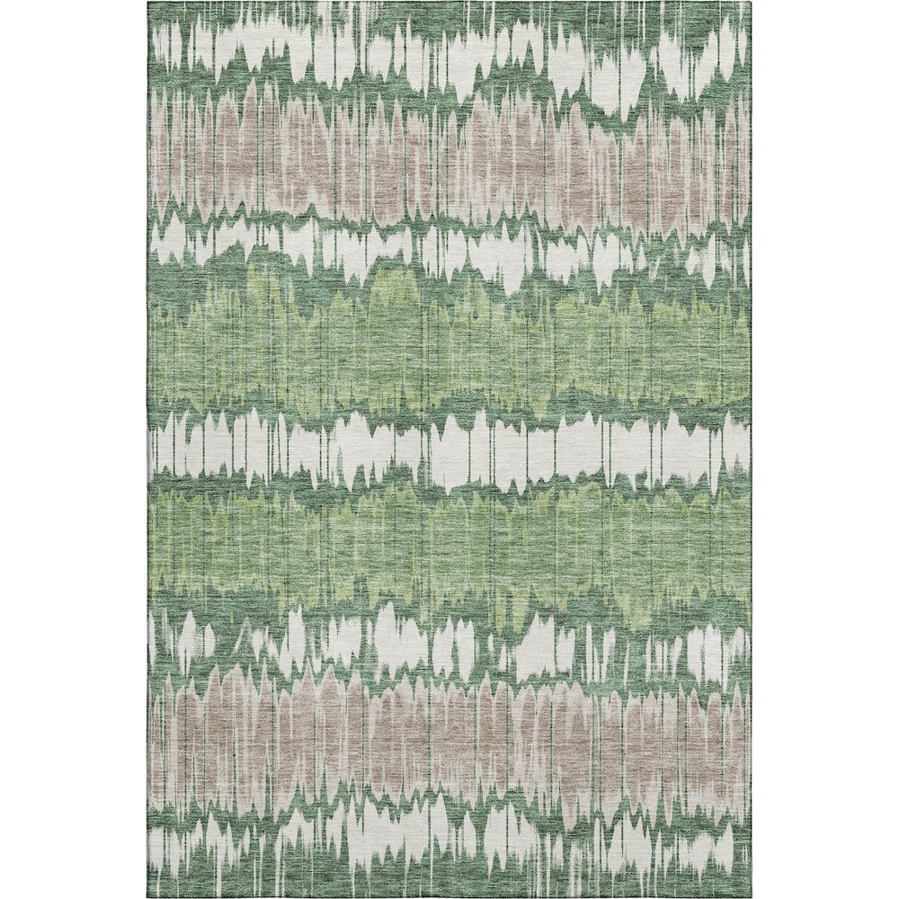 Premium Machine Washable Mayfield AMF755 Green 5' x 7'6" Rug. Picture 1