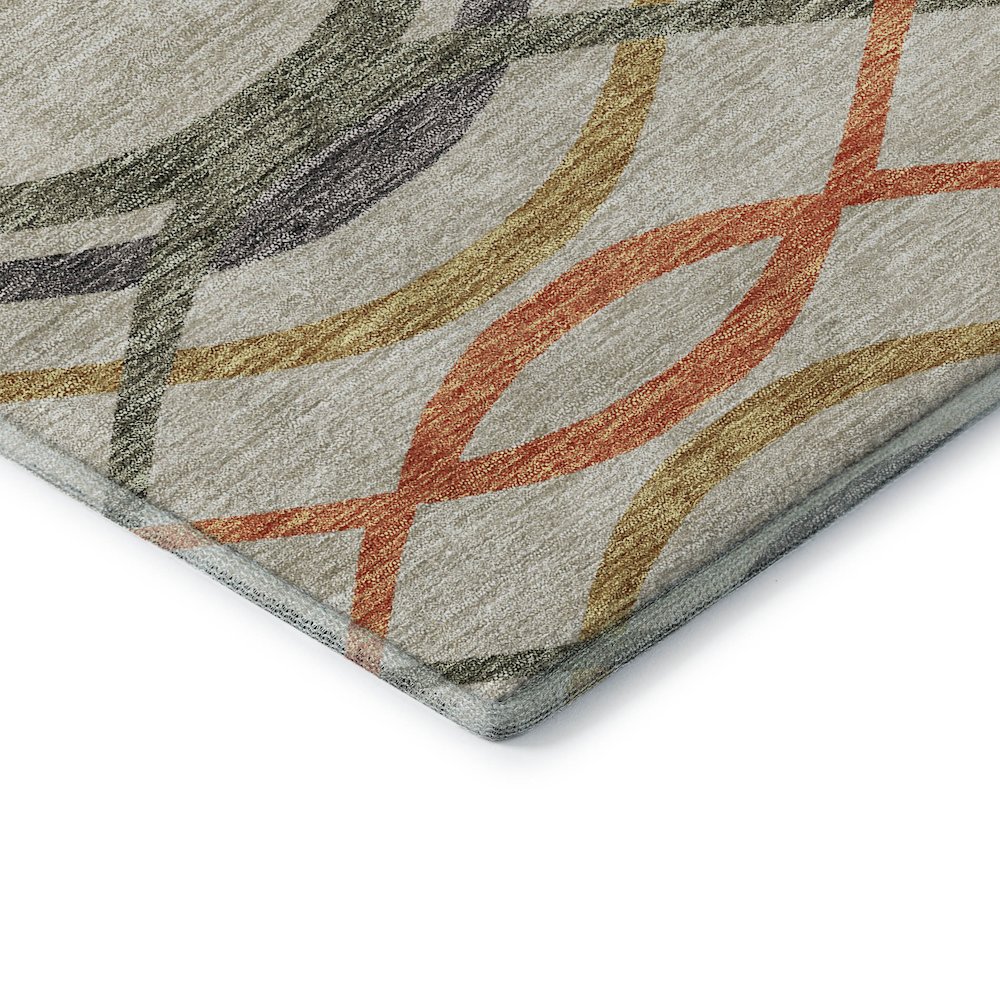 Premium Machine Washable Mayfield AMF757 Orange 2'6" x 3'10" Rug. Picture 3
