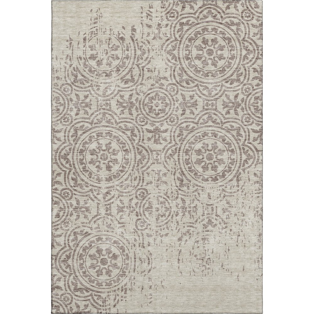 Premium Machine Washable Mayfield AMF758 Taupe 5' x 7'6" Rug. Picture 1