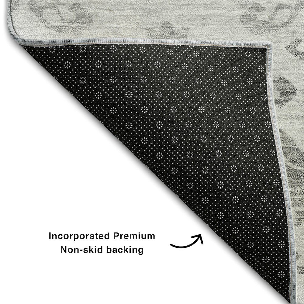 Premium Machine Washable Mayfield AMF759 Graphite 2'6" x 3'10" Rug. Picture 2