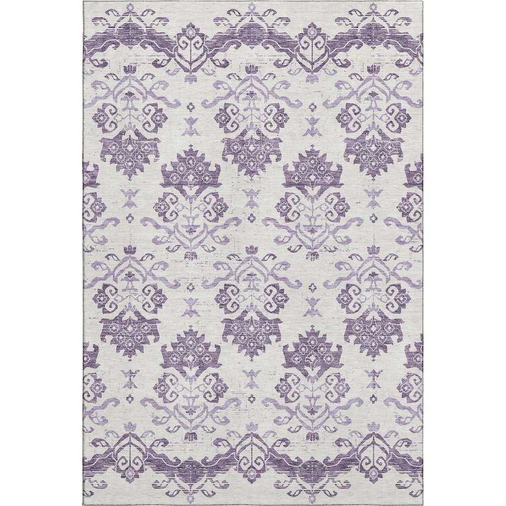 Premium Machine Washable Mayfield AMF759 Purple 5' x 7'6" Rug. Picture 1