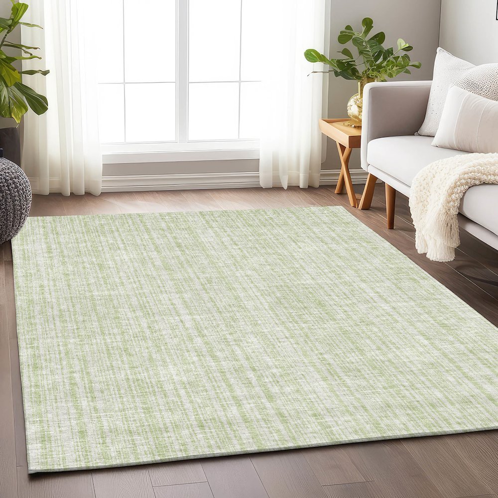 Premium Machine Washable Mayfield AMF760 Mint 5' x 7'6" Rug. Picture 5