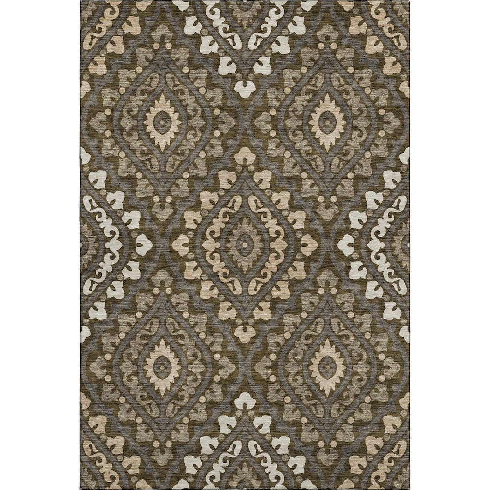 Premium Machine Washable Mayfield AMF761 Fudge 5' x 7'6" Rug. Picture 1