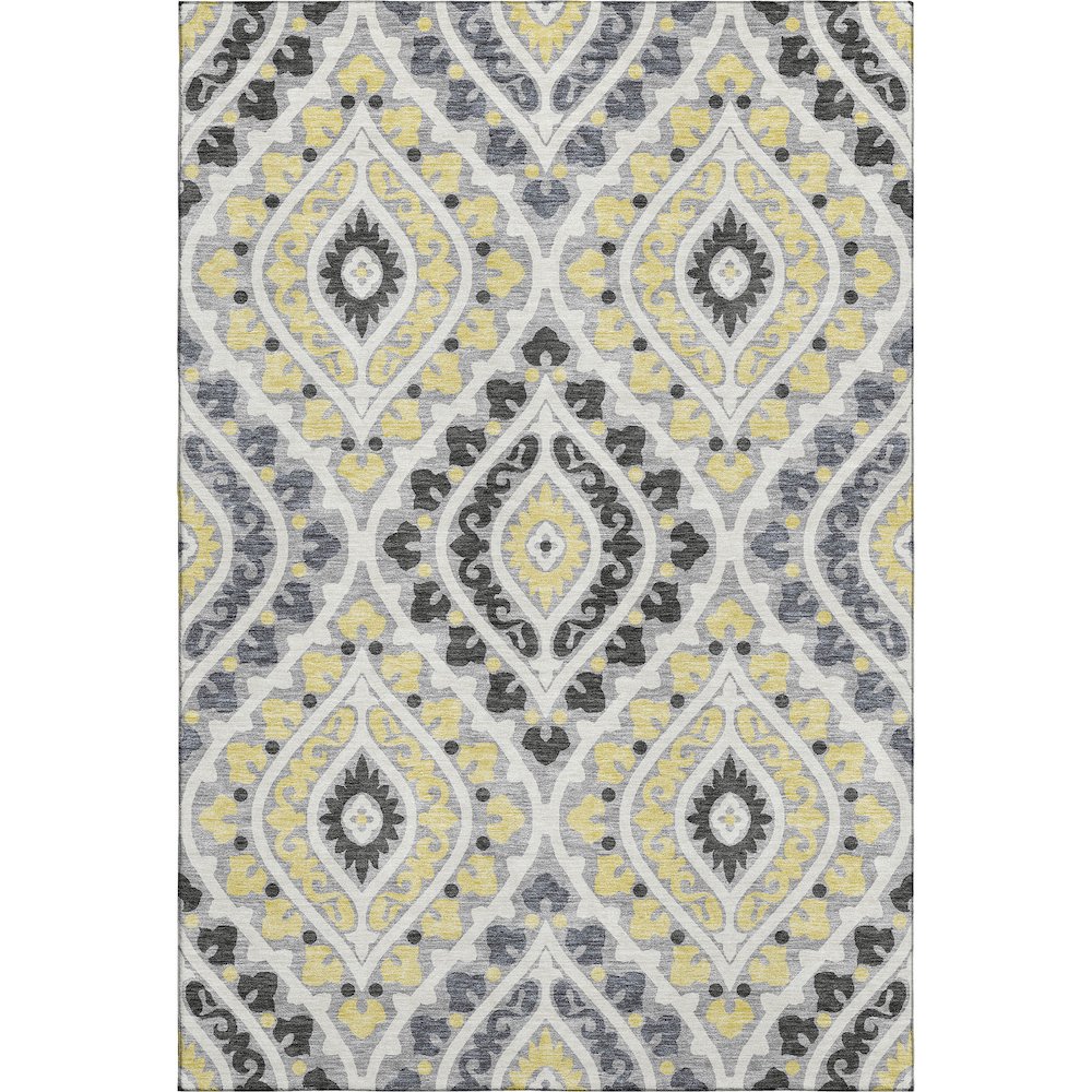 Premium Machine Washable Mayfield AMF761 Gray 5' x 7'6" Rug. Picture 1