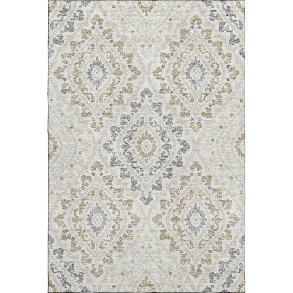 Premium Machine Washable Mayfield AMF761 Ivory 5' x 7'6" Rug. Picture 1