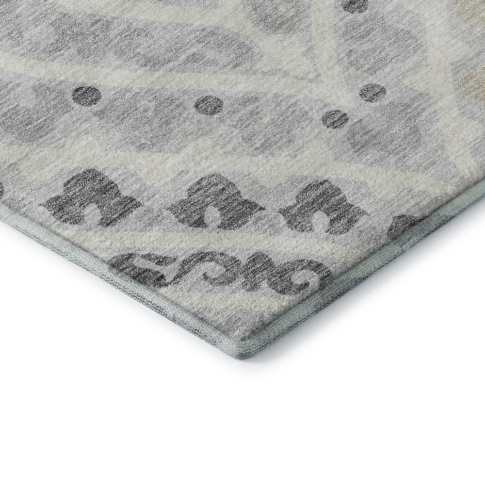 Premium Machine Washable Mayfield AMF761 Silver 2'6" x 3'10" Rug. Picture 3