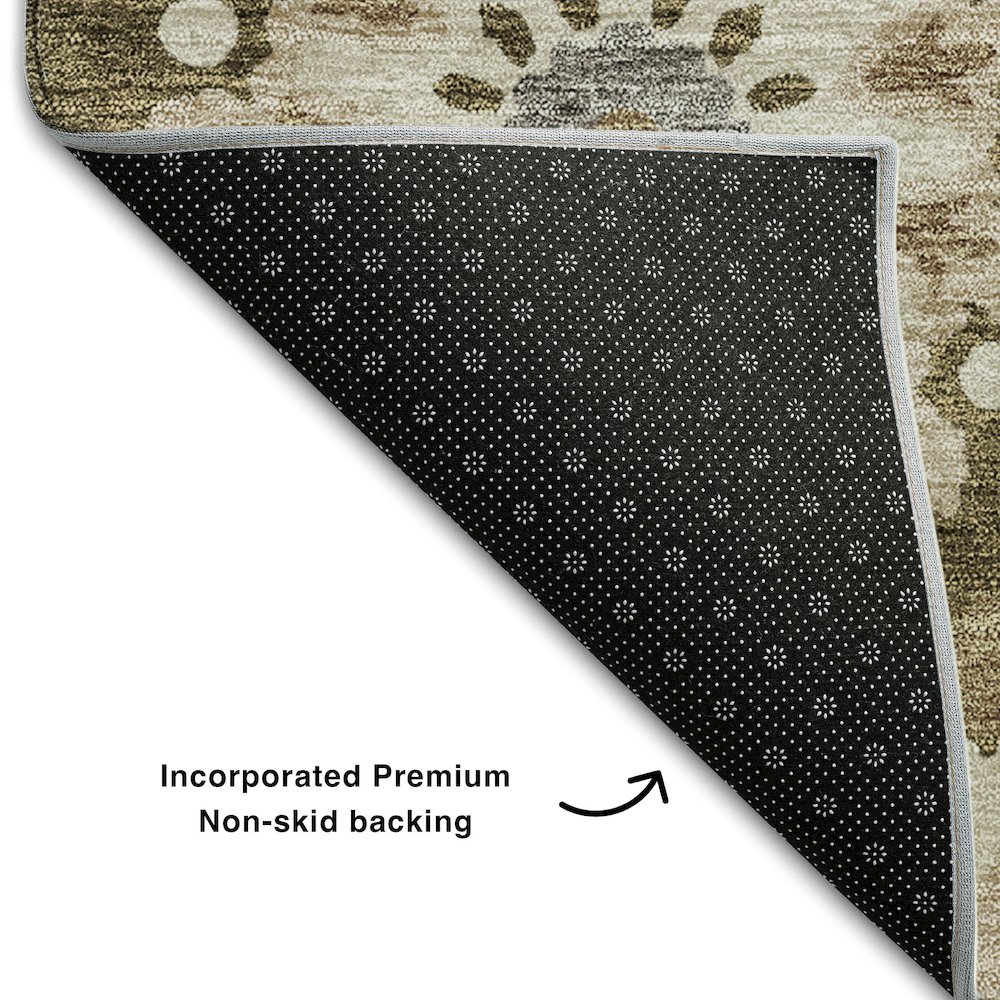 Premium Machine Washable Mayfield AMF763 Brown 2'6" x 3'10" Rug. Picture 2
