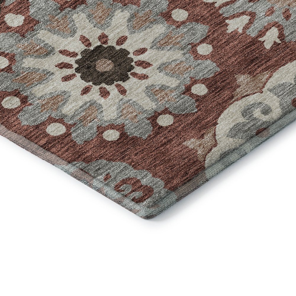 Premium Machine Washable Mayfield AMF763 Paprika 2'6" x 3'10" Rug. Picture 3