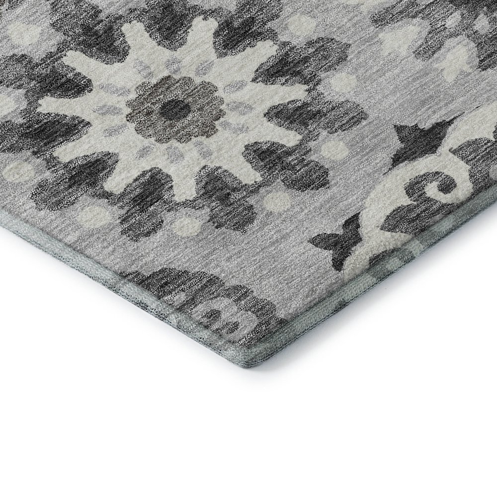Premium Machine Washable Mayfield AMF763 Silver 2'6" x 3'10" Rug. Picture 3