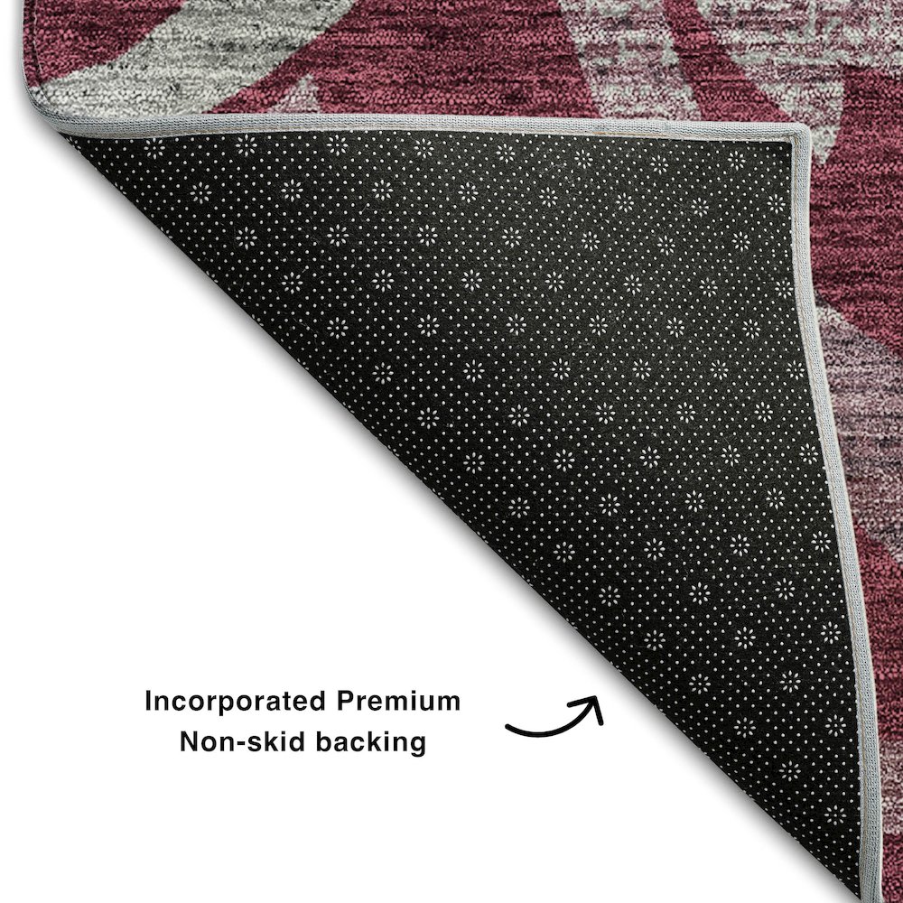 Premium Machine Washable Mayfield AMF764 Garnet 2'6" x 3'10" Rug. Picture 2
