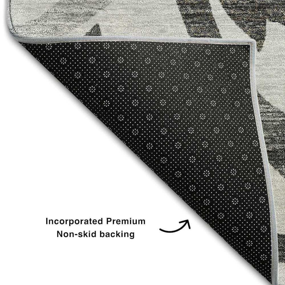 Premium Machine Washable Mayfield AMF764 Gray 2'6" x 3'10" Rug. Picture 2