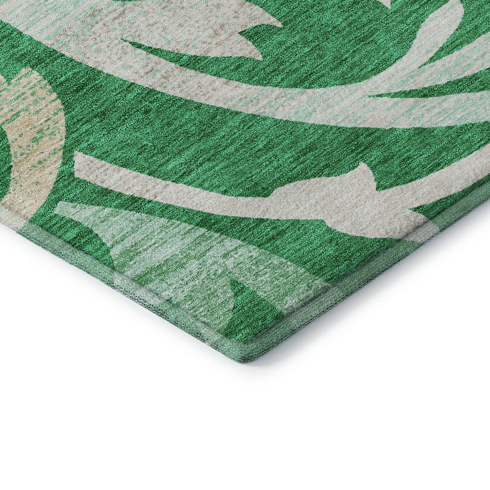 Premium Machine Washable Mayfield AMF764 Green 2'6" x 3'10" Rug. Picture 3