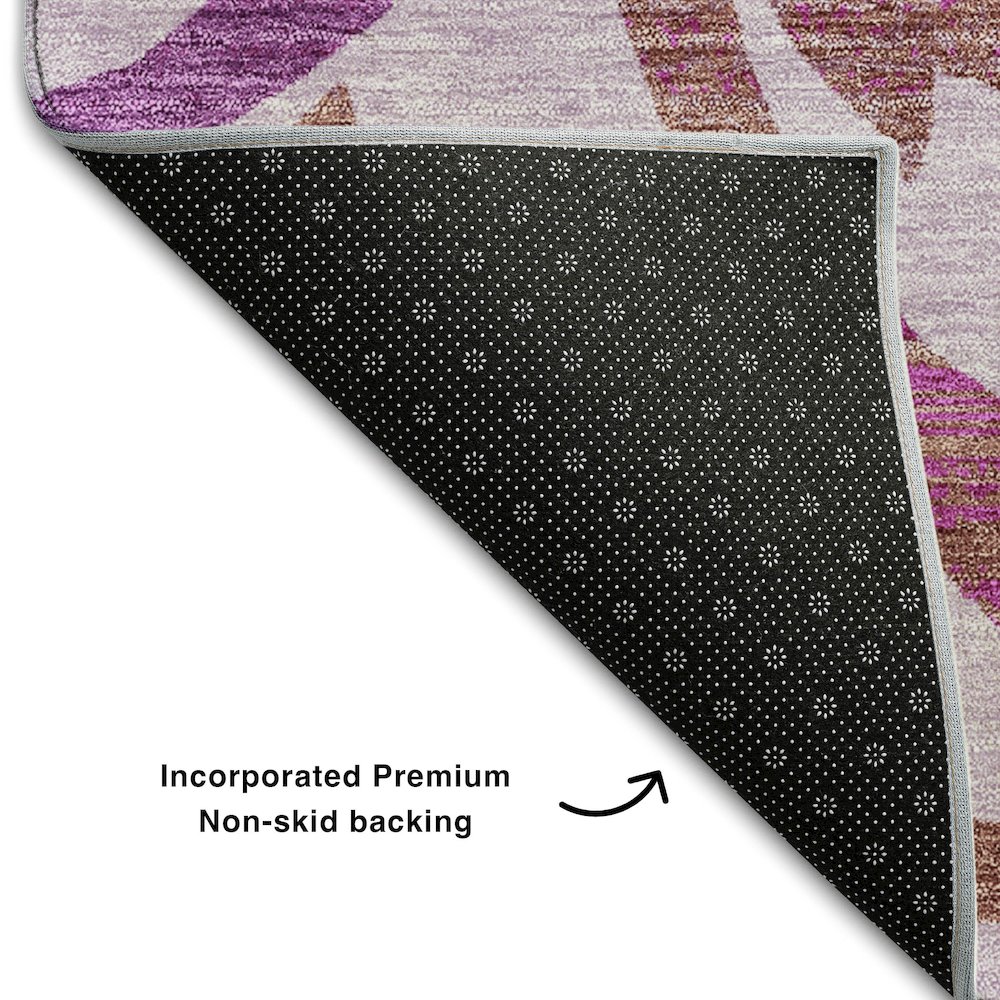 Premium Machine Washable Mayfield AMF764 Lavender 2'6" x 3'10" Rug. Picture 2