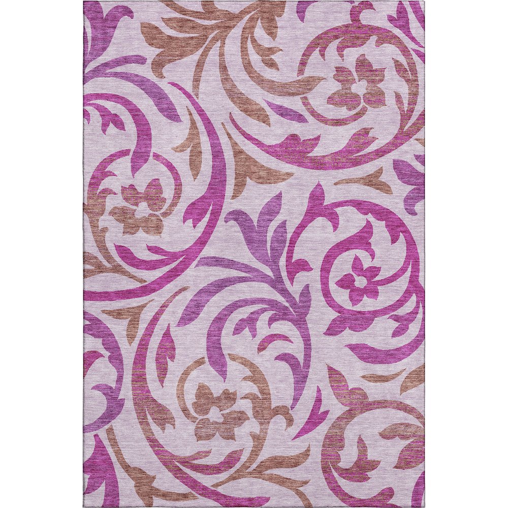 Premium Machine Washable Mayfield AMF764 Lavender 5' x 7'6" Rug. Picture 1