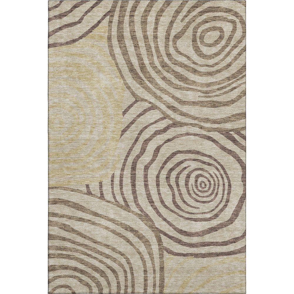 Premium Machine Washable Mayfield AMF765 Brown 5' x 7'6" Rug. Picture 1