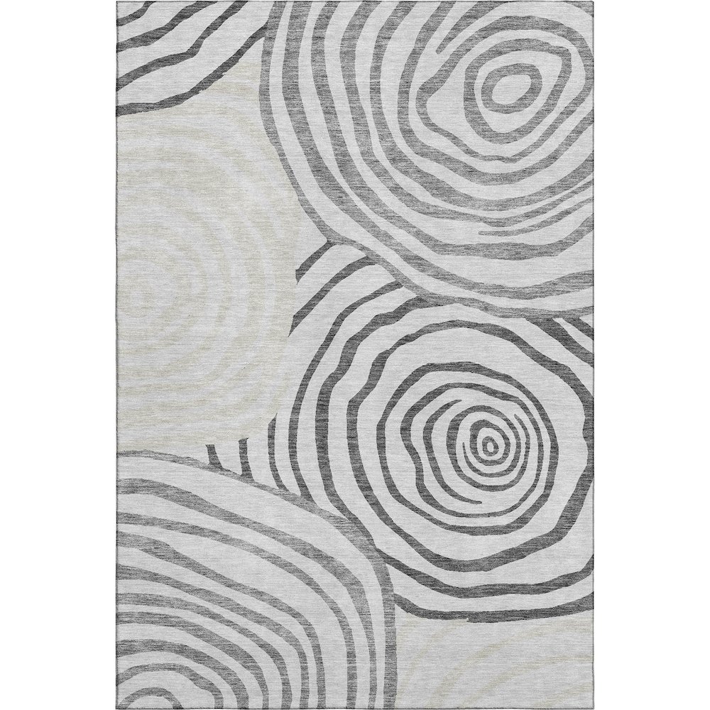 Premium Machine Washable Mayfield AMF765 Gray 5' x 7'6" Rug. Picture 1