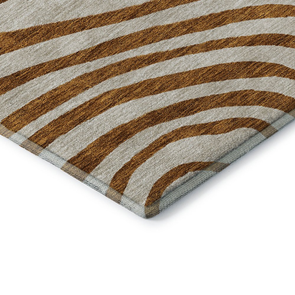 Premium Machine Washable Mayfield AMF765 Terracotta 2'6" x 3'10" Rug. Picture 3