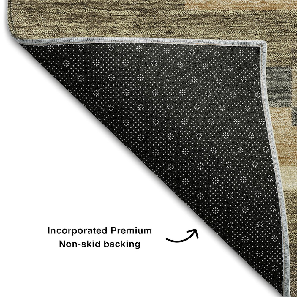 Premium Machine Washable Mayfield AMF766 Taupe 2'6" x 3'10" Rug. Picture 2