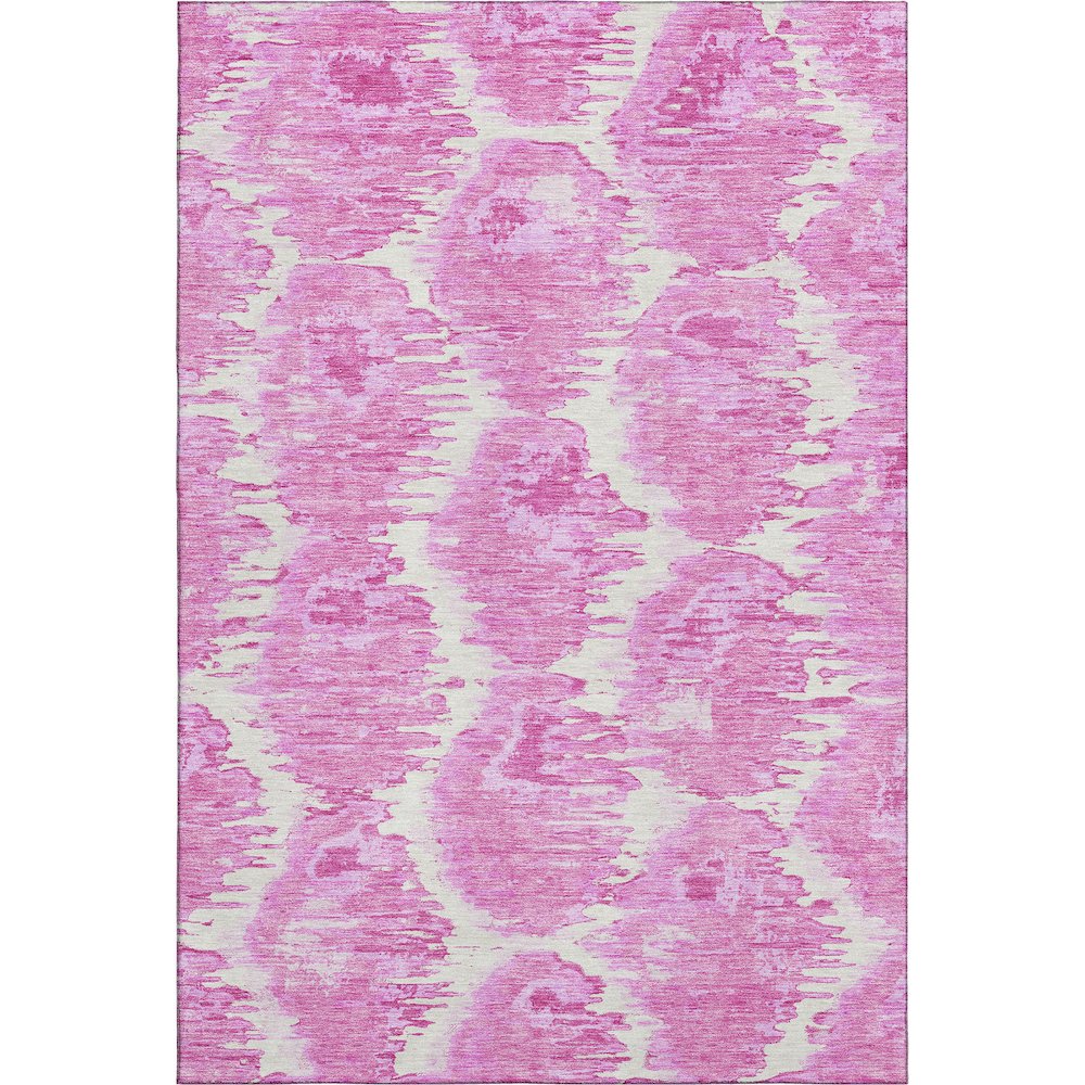 Premium Machine Washable Mayfield AMF767 Pink 5' x 7'6" Rug. Picture 1