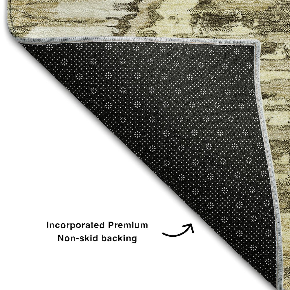 Premium Machine Washable Mayfield AMF767 Taupe 2'6" x 3'10" Rug. Picture 2